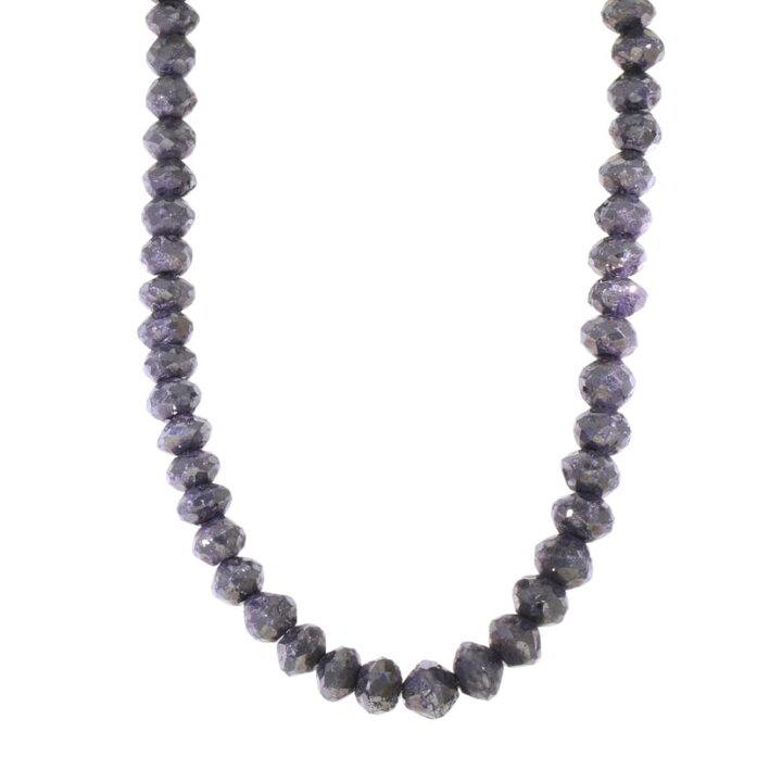 楽天市場】◎K14WGブラックダイヤネックレス50.00ct/Aランク/59【中古 