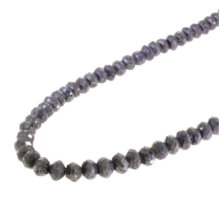 楽天市場】◎K14WGブラックダイヤネックレス50.00ct/Aランク/59【中古 