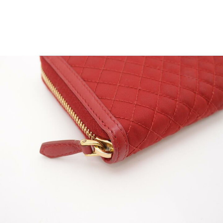 楽天市場】PRADA プラダ/キルティングラウンドファスナー長財布/レッド 