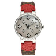 LOUIS VUITTON ルイ・ヴィトン/タンブールスリム・ベゼル&ロゴダイヤ/クオーツ/QA110/AB5***/Aランク/75…