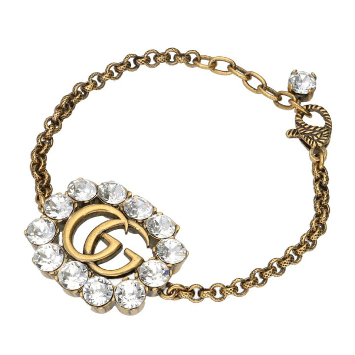 楽天市場】GUCCI グッチ/GGクリスタル/ダブルGブレスレット/エイジング 
