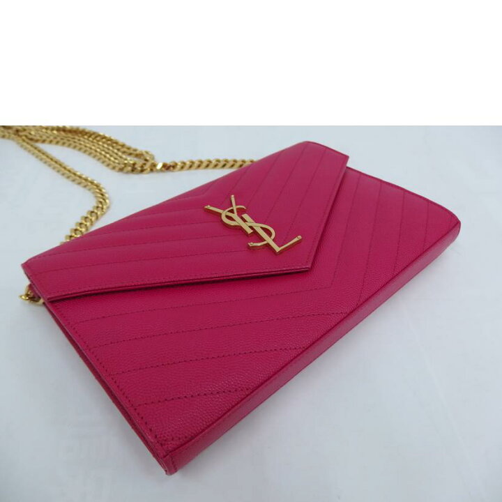 楽天市場】YSL サンローラン/チェーンウォレットショルダー/ピンク/A  