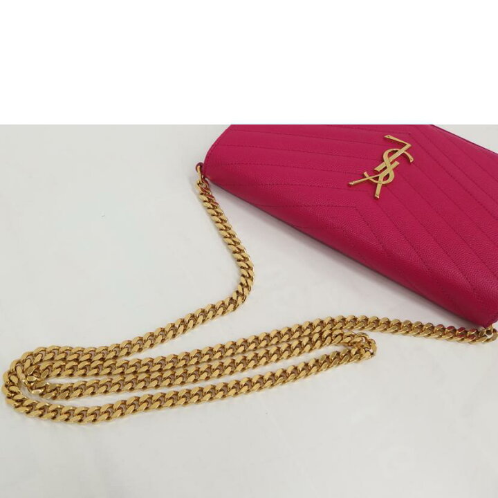 楽天市場】YSL サンローラン/チェーンウォレットショルダー/ピンク/A  