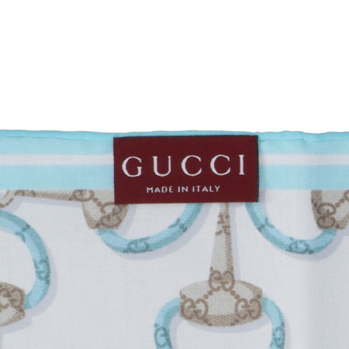 楽天市場】GUCCI グッチ/スクエアホースビット/チーフ/ブルー/790554  