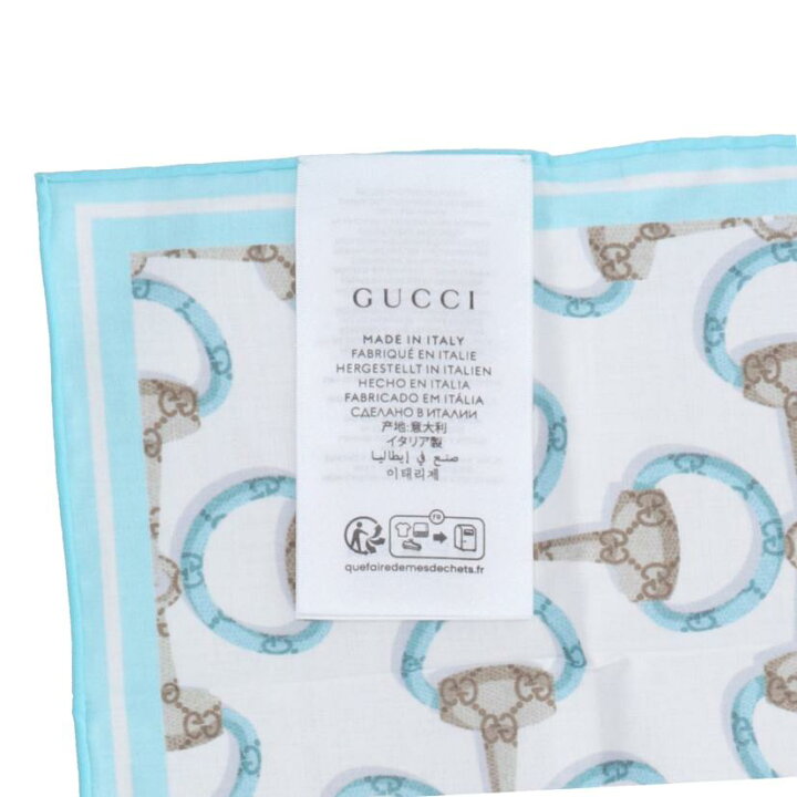 楽天市場】GUCCI グッチ/スクエアホースビット/チーフ/ブルー/790554  