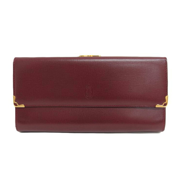 楽天市場】Cartier カルティエ/マストライン がま口長財布/ボルドー 
