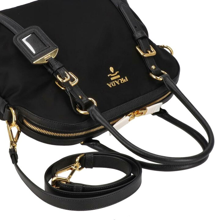 楽天市場】PRADA プラダ/テスートナイロン×レザー2wayハンド/ブラック  