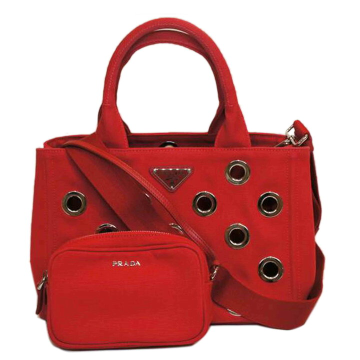 楽天市場】PRADA プラダ/カナパ2WAY/ポーチ付/グロメットキャンバス 