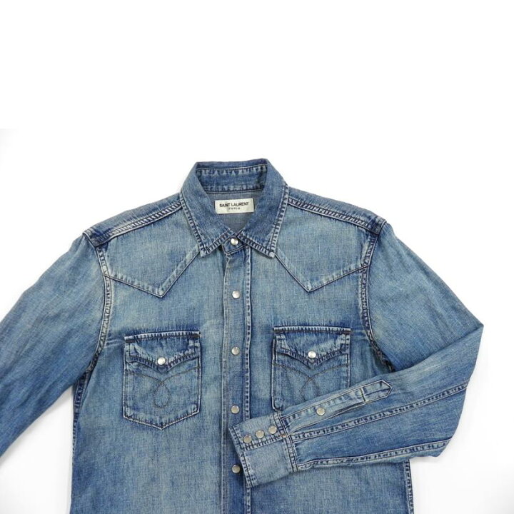 楽天市場】SAINT LAURENT イヴ・サンローラン/デニムシャツ/393699/AB  