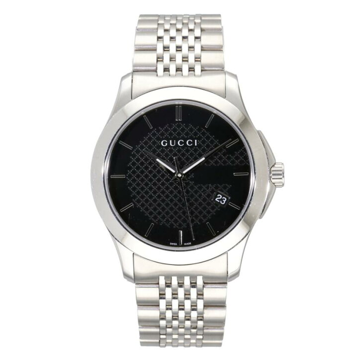 楽天市場】GUCCI グッチ/Gタイムレス/黒文字盤/クォーツ/126.4/166  