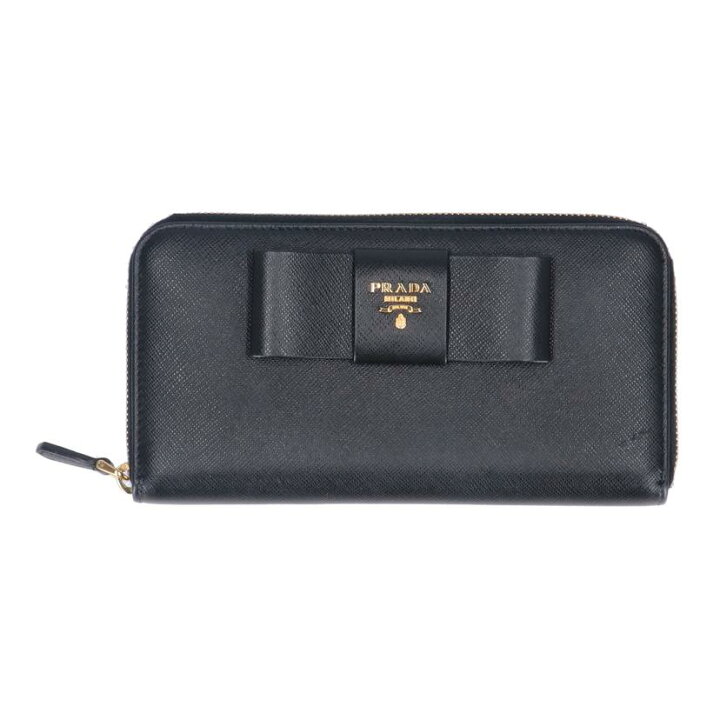 楽天市場】PRADA プラダ/サフィアーノラウンドファスナー長財布 