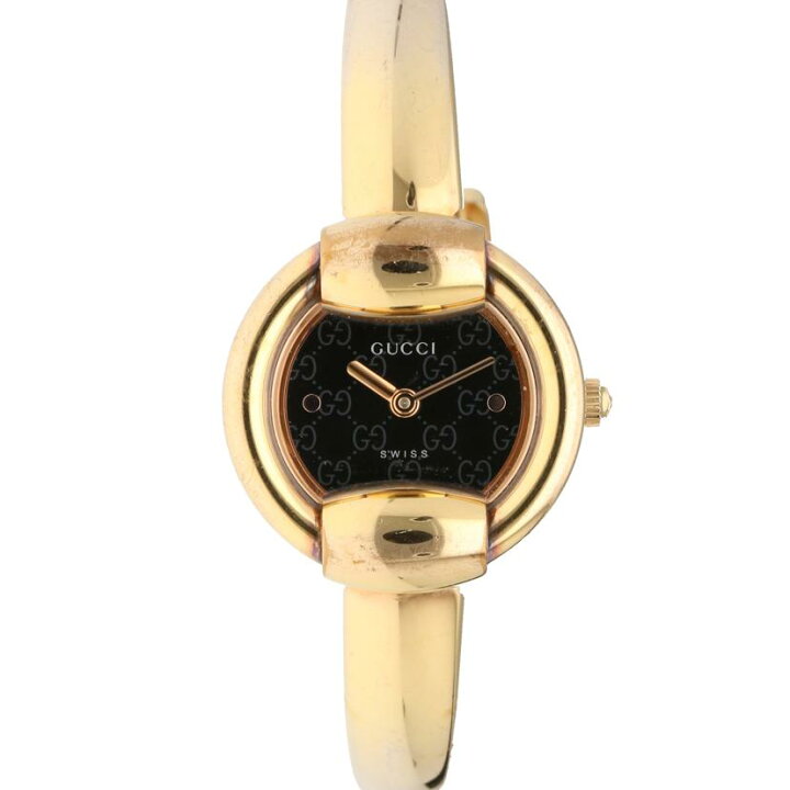 楽天市場】GUCCI グッチ/ブラック文字盤/バングルウォッチ/クォーツ  