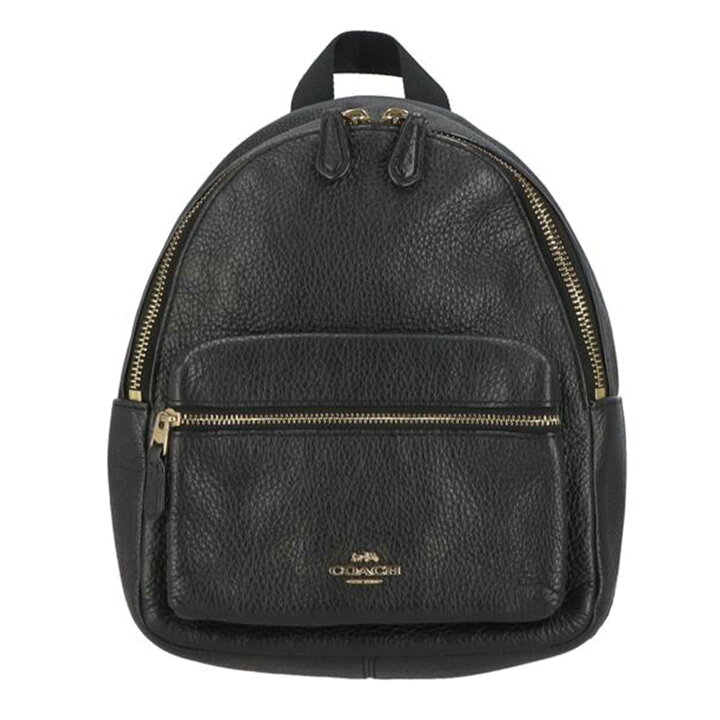 楽天市場】COACH コーチ/レザーミニバックパック/リュック/ブラック 