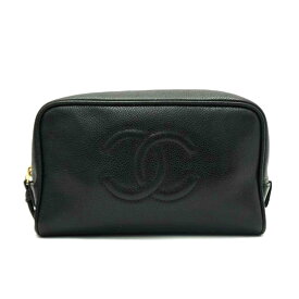 CHANEL シャネル/ココマーク/キャビアスキンポーチ/144***/Bランク/75【中古】
