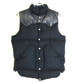 ROCKY MOUNTAIN FEATHER BED ロッキーマウンテンフェザーベッド/レザー切替ダウンベスト/450-452-02/Bランク/51【中古】