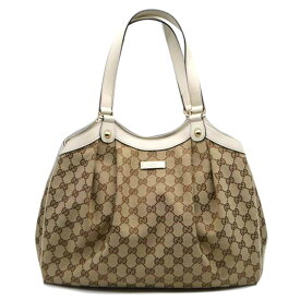GUCCI グッチ/GGキャンバスレザーハンド/アイボリー/388919/562***/SAランク/89【中古】