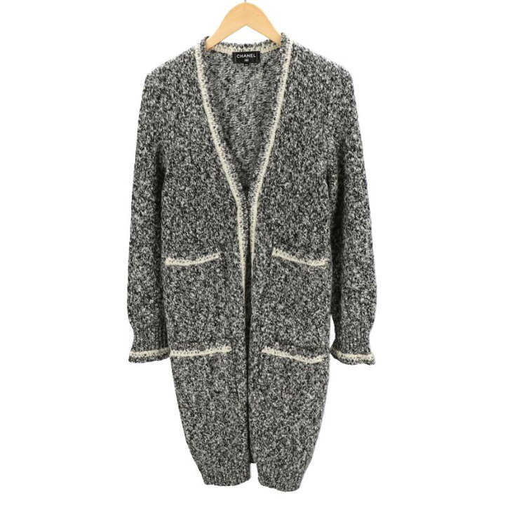 楽天市場】CHANEL シャネル/カシミヤ100％ロングニットブラック 