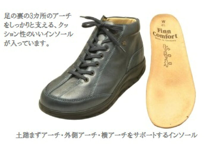 Finn Comfortフィンコンフォート ダークグレイ アーチサポート（楽天 