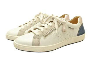 メフィスト MEPHISTO レザースニーカー NIKITA ホワイトコンビ ジッパー付き フランス製の世界最高峰の靴