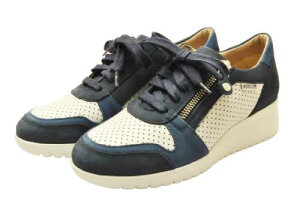 メフィスト MEPHISTO IASMINA PERF イアスミナ パーフォレーション ジーンズブルー 5147570 ファスナー付き レザースニーカー フランス