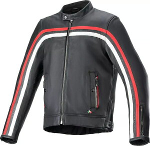 Alpinestars / アルパインスターズ Dyno レザージャケット ブラック- オフホワイト- レッド | 3103924