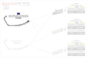ARROW / A[ HONDA CB 125R E}[N XeXRN^[ L^CU[t | 51016KZ