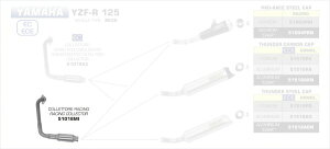 ARROW / �A���[ YAMAHA YZF-R125 '19 �X�e�����X�R���N�^�[ | 51018MI