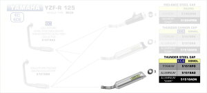 ARROW / �A���[ YAMAHA YZF-R125 '19 E�}�[�N�� �A���~�j�E���T���_�[ �T�C�����T�[ �E�F���f�b�h | 51518AO