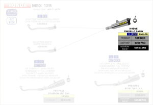 ARROW / A[ HONDA MSX125 '16 e}[NX-KONE jN DARK TCT[ J[{ GhLbv | 52507XKN