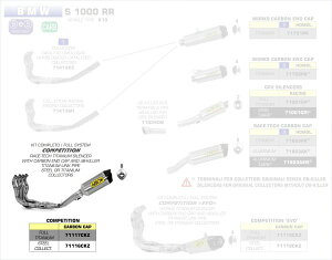 ARROW / A[ BMW S 1000 RR '09/13 t`^ tVXe nCo[W + RACE TECH TCT | 71117CKZ
