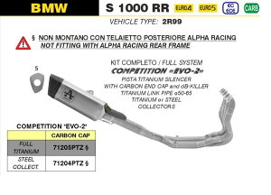 Arrow / A[ BMW S1000RR '19/22 ZptVXe}t[ nCo[W XeXRN | 71204PTZ