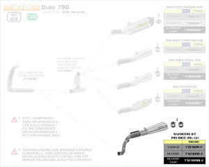 ARROW / A[ KTM DUKE 790 '18 jN PRO-RACE LH+RH TCT[ + EFfbh NpCv + | 71216PRI
