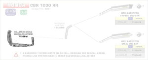 ARROW / A[ HONDA CBR 1000 RR 2006-2007 4:2:1 XeXRN^[ l 71336MI | 71336MI