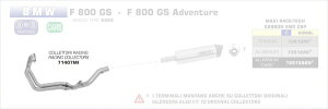 ARROW / A[ BMW F 800 GS '09 XeX RACING RN^[ | 71407MI
