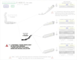 ARROW / A[ KAWASAKI Z-800 E 2013/2016 X`[NpCv RACE-TECH +X-KONE TCT[ IWi | 71482MI