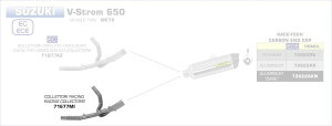 ARROW / A[ SUZUKI V-STROM 650 '17 XeX SECONDARY RN^[ L^CU[ | 71677MI