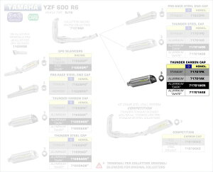 ARROW / A[ YAMAHA YZF R6 '08-10 `^ E}[N GL][Xg A[RN^[p J[{ | 71701PK