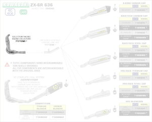 ARROW / A[ KAWASAKI ZX-6R 636 '19 XeXRN^[ L^CU[ | 71713MI