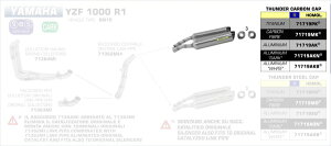 ARROW / A[ YAMAHA YZF R1 '07 L & R CARBY E}[N GL][Xg J[{GhLbvt | 71719MK
