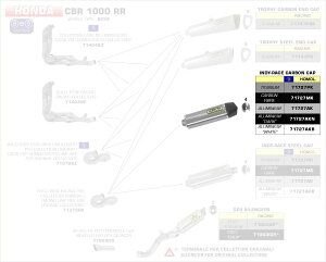 ARROW / A[ HONDA CBR 1000 RR E}[N A~jE INDY-RACE TCT[ J[{GhL | 71727AK