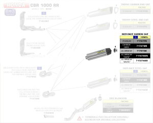ARROW / A[ HONDA CBR 1000 RR CARBY E}[N GL][Xg ARROW RN^[ J[{GhLb | 71727MK