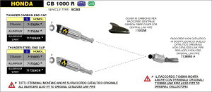 ARROW / A[ HONDA CB 1000 R '08 E}[N A~jE RACE-TECH TCT[ + ~bhpCv | 71732AK