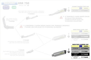 ARROW / A[ SUZUKI GSR 750 '11 E}[N A~_[NTCT[ J[{GhLbv | 71776AKN