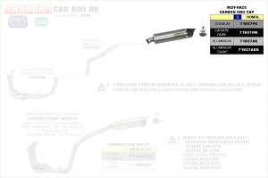 ARROW / A[ HONDA CBR 600 RR '13 E}[N ALUMI- NIUM DARK INDY RACE TCT[ J[{Gh | 71807AKN