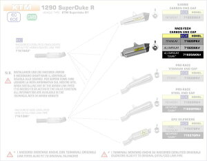 ARROW / A[ KTM 1290 SUPER DUKE R '14 e}[N ubNA~jE RACE-TECH TCT[ J[{ | 71820AKN
