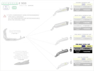 ARROW / A[ KAWASAKI Z 900 '17 E}[N jN PRO-RACE TCT[ + XeX Np | 71856PRI