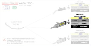 ARROW / A[ HONDA X-ADV '17 E}[N A~jE RACE-TECH TCT[ J[{GhL | 71864AK
