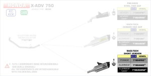 ARROW / A[ HONDA X-ADV E}[N A~jE RACE TECH TCT[ EFfbhNp | 71864AKC