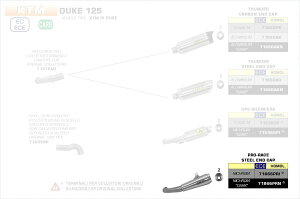 ARROW / A[ KTM DUKE 125 '17 E}[N jN PRO-RACE TCT[ + DBL[ + EFfb | 71866PRI