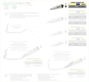 ARROW / �A���[ KAWASAKI NINJA 400 '18 E�}�[�N�� �j�N���� X-KONE �T�C�����T�[ �E�F���f�b�h�����N | 71874XKI